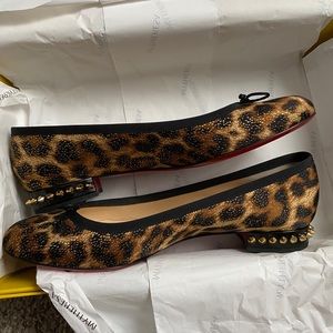 Christian Louboutin La Massine Leopard Flats